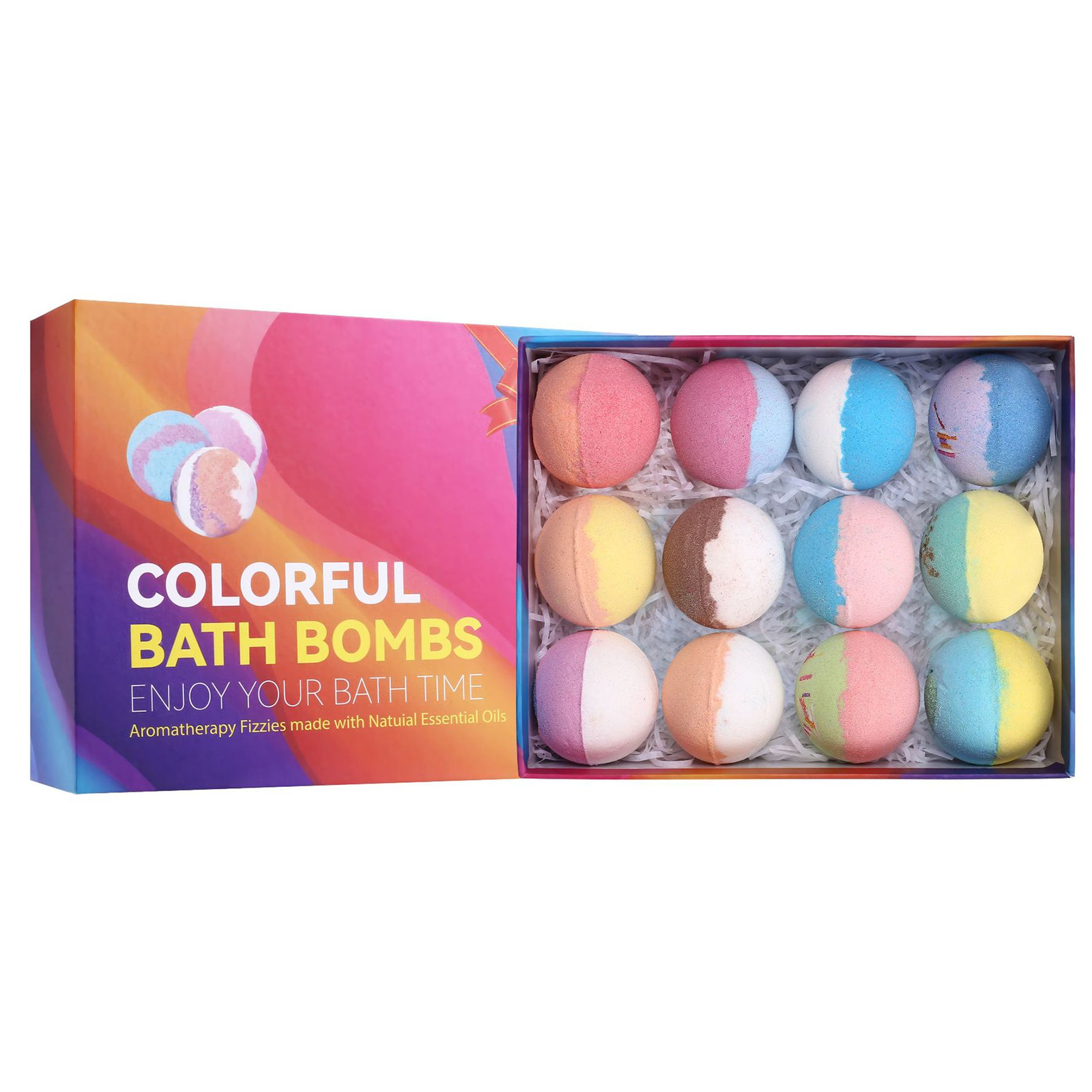 Bath Bomb Pack Gift Set Bath Salt Balls Essential Oil Bath Bombs for ...