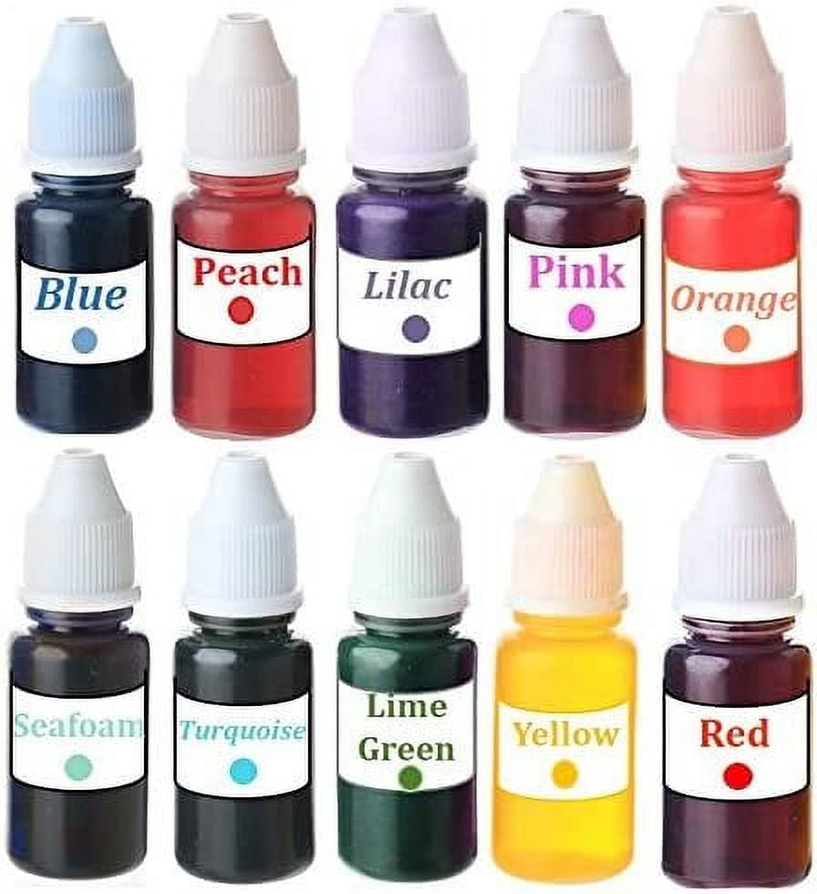 Bath Bomb Soap Dye for Soap Making 10 Bottles of Liquid Colors for