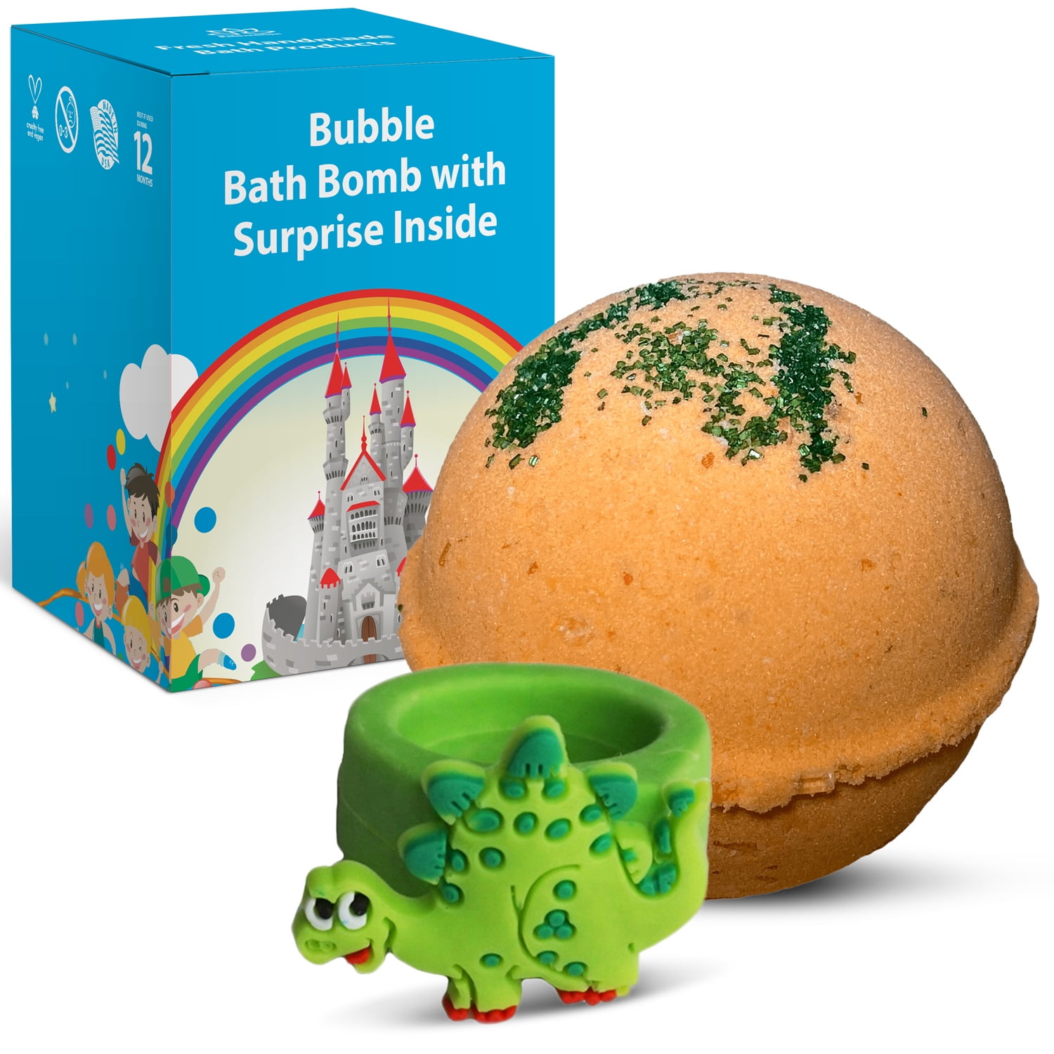 Bath Bomb for Kids with Surprise Dino Ring Inside Handmade in USA ...