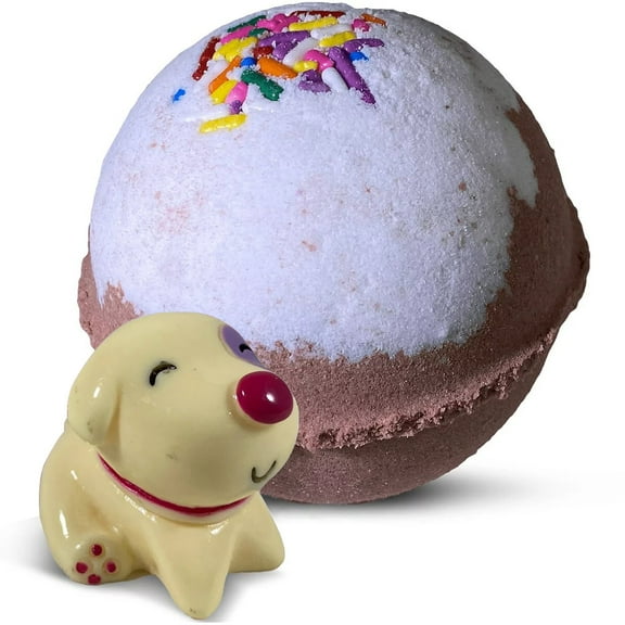 Bath Bomb for Kids with a Surprise Toy Cute Dog Inside Handmade in USA Natural and Safe for Sensitive Skin by Relaxcation