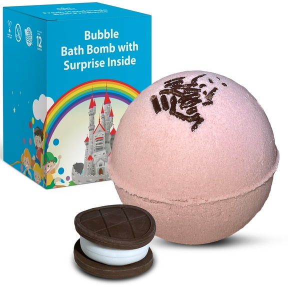 Bath Bomb for Kids with a Surprise Toy Fast Food Eraser Inside Handmade in USA Natural and Safe by Relaxcation