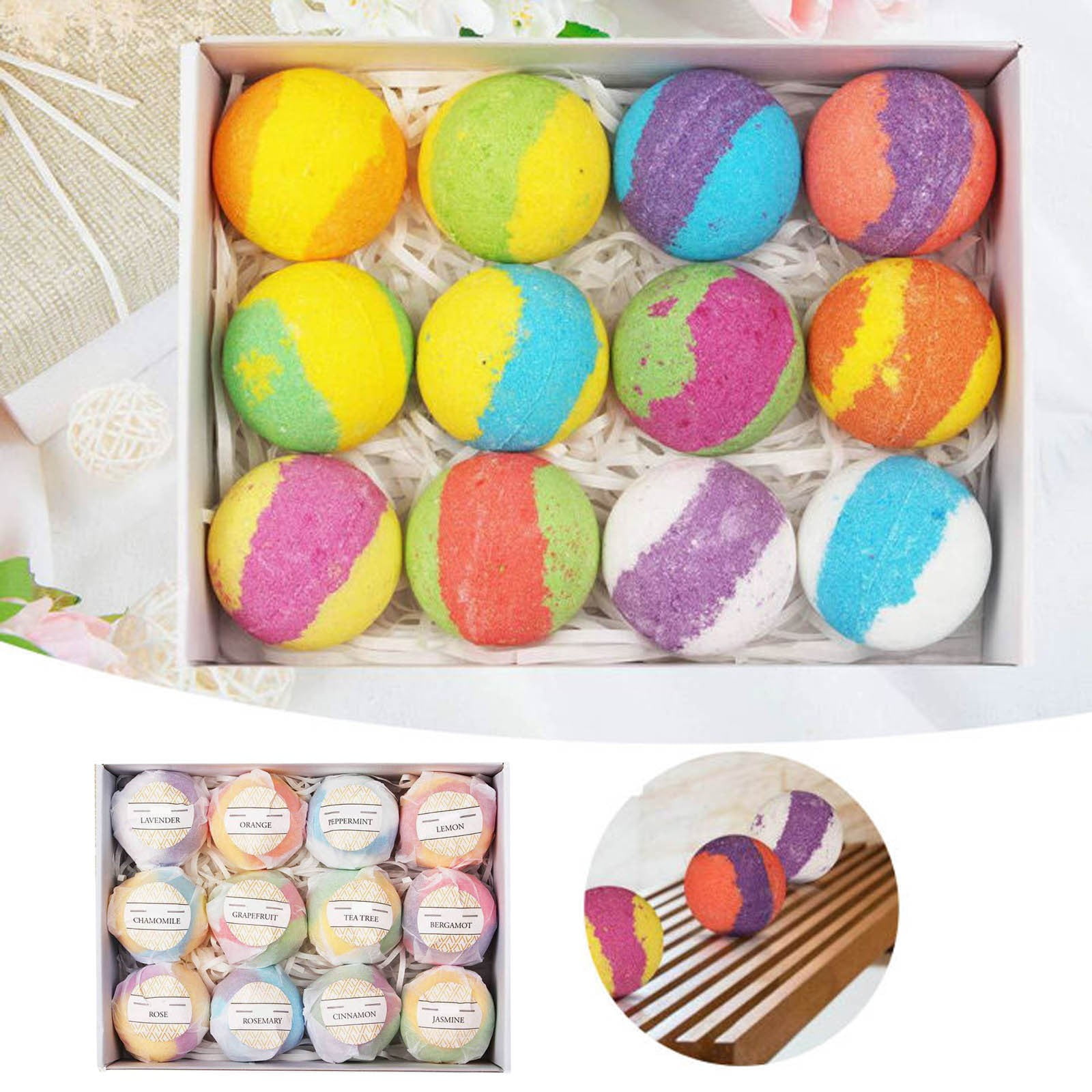 Bath Bombs Gift Set 12pcs Shea & Butter Dry Skin Moisturize For Bubble