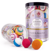 Bath Bombs Gift Set, 15PCS Handmade Bath Bombs for Women, 100% Natural Spa Experience, 5 Luxurious Scents, Best Gift for Mother’s Day