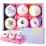 Bath Bombs Gift Set, 6 Shower Steamers with Different Fragrance and Color, Perfect for Bubble & Spa Bath. Best Gift Choice For Woman, Kids, Birthday & Christmas