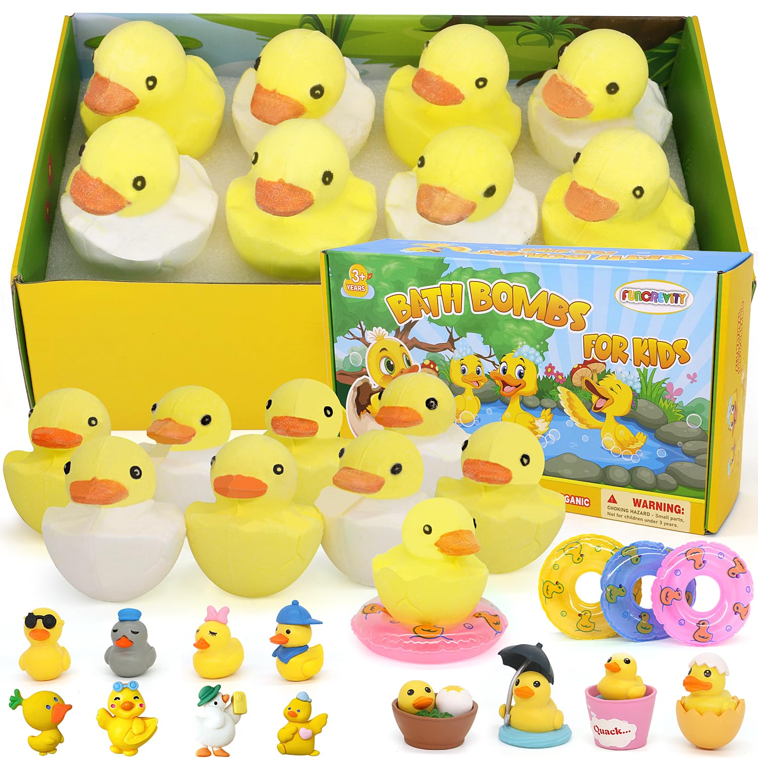 Bath Bombs for Kids with Surprise Inside,8 Pack Kids Bath Bombs Gift ...