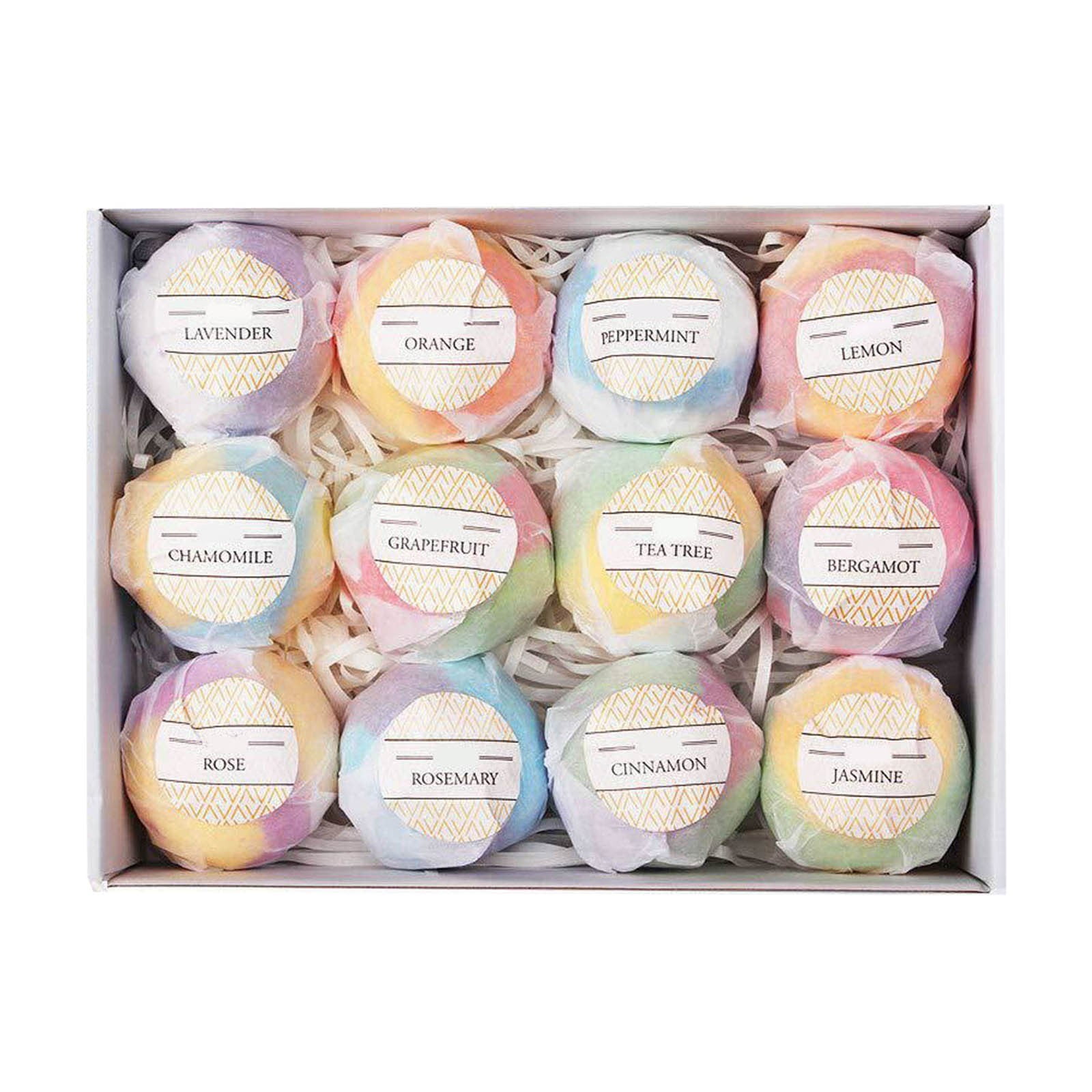 Bath Bombs Set 12pcs Shea & Butter Dry Skin Moisturize For & Spa Bath ...