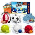 thumbnail image 1 of Bath Bombs with Toys Inside W/Flash Cards - Sports Bath Bombs for Kids - Gift Set of 18 Scented Organic Handmade - 2.5 oz with Natural Essential Oils - 18 Pack, 1 of 9