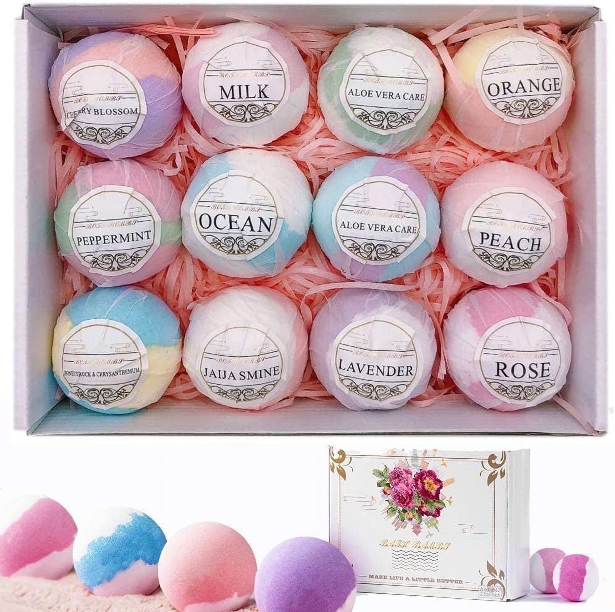 Bath Bombs Gift Set,12pcs Luxury Handmade Bath Fiz