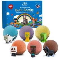 Bath Bombs for Kids with Surprise Inside Cool Minecraft Toys Handmade in USA Natural and Safe by Relaxcation