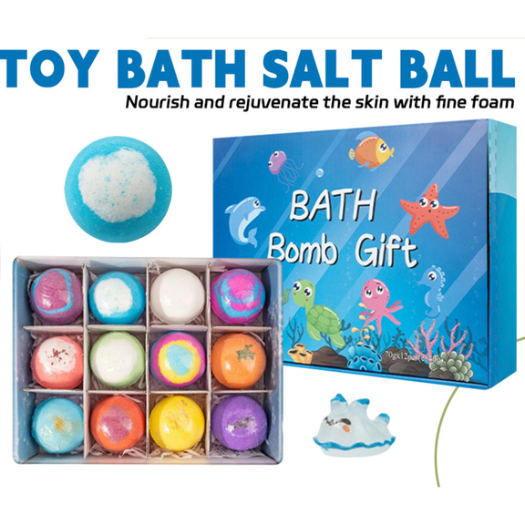 Bath Bombs with Toys Inside, 12 Pack Easter Bath Bombs for Kids, Perfect Easter Basket Stuffers, Fun Bath Toys for Boys Girls Ages 4-8