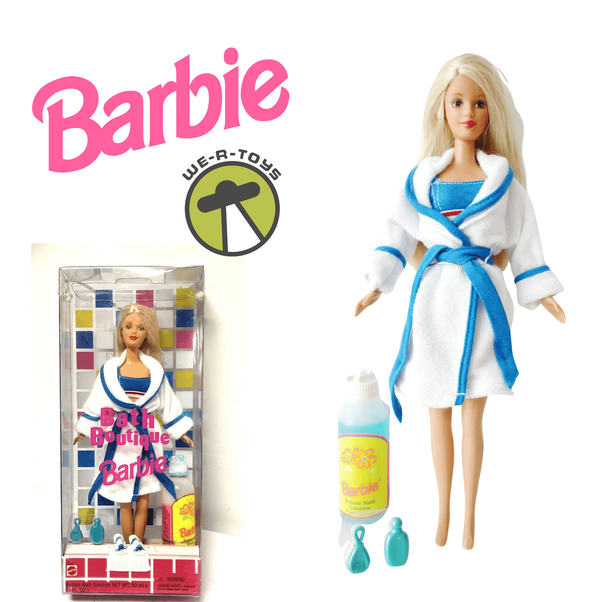 Bath Boutique Barbie Doll with Bubble Bath 1998 Mattel 22357
