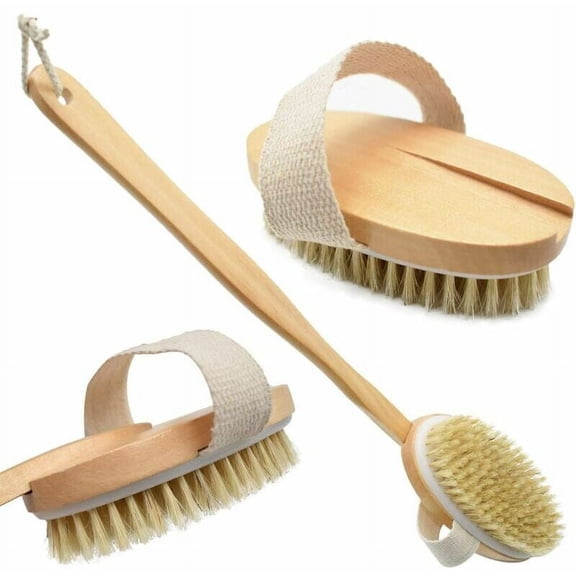 Bath Brush - Back Brush - Shower Back Brush, Shower Brush for Massage Brush Improves Blood Circulation, Exfoliating Scrub iating - Dry/Wet Use