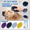 thumbnail image 1 of Bath Brush for Dogs with Soft Silicone Bristles, Deshedding Brush for Cats for Gentle Grooming, Rubber Curry Brush for Bathing, 1 Count, 1 of 8