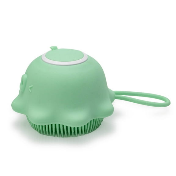 Bath Brush with Liquid Filling, Massage Shampoo Brush for Pet Shower, Gentle Bristles, Shampoo Dispenser, Comfortable Grip for Bathing