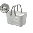 thumbnail image 1 of Bath Caddy with Handle, Waterproof, Drainage Holes, Plastic Shower Caddy Basket for Shampoo, Loofah(Gray), 1 of 6