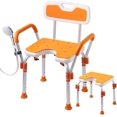 Bath Chair with Arms and Back, 400lbs Heavy Duty Medical Shower Seat