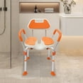 thumbnail image 1 of Bath Chair Shower Chair Height Adjustable Shower Chair with Backrest for Seniors, 1 of 18