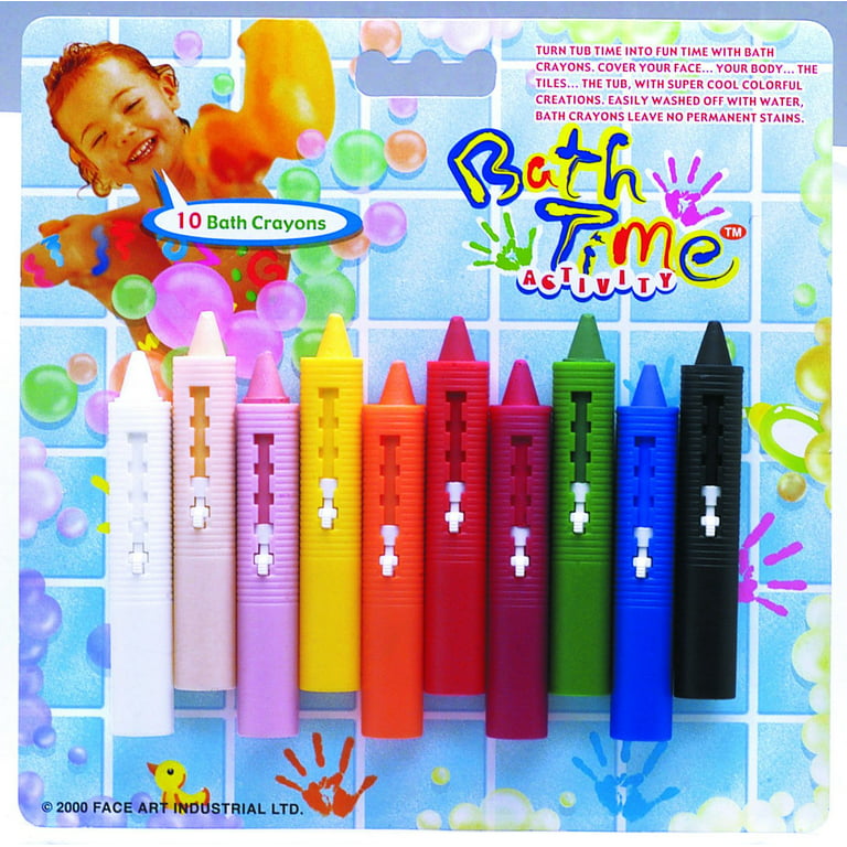 Bath Crayons 10 Pieces Ages 3+ Non Toxic Non Staining 