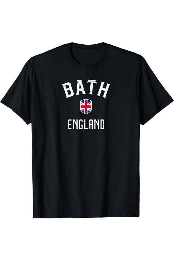 Bath England T Shirt - British Flag Bath Tee