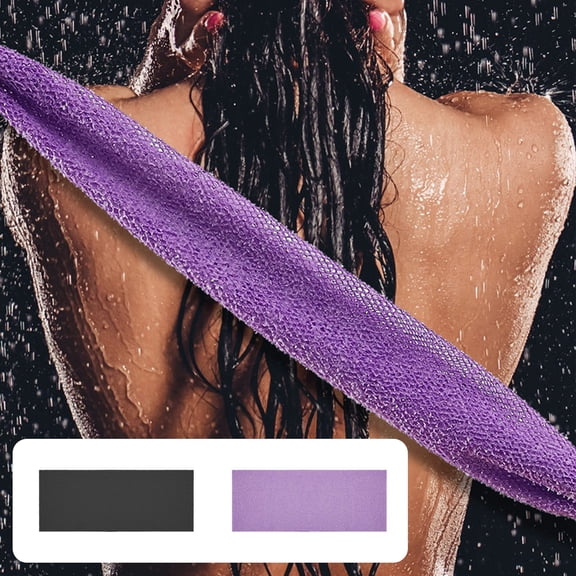 Bath Exfoliating Back Scrubber Towel Mesh Foaming Sponge Belt Body Scrubber Deep Cleaning Easily Foams Back Exfoliating Device for Daily Shower and Spa Use Topliu