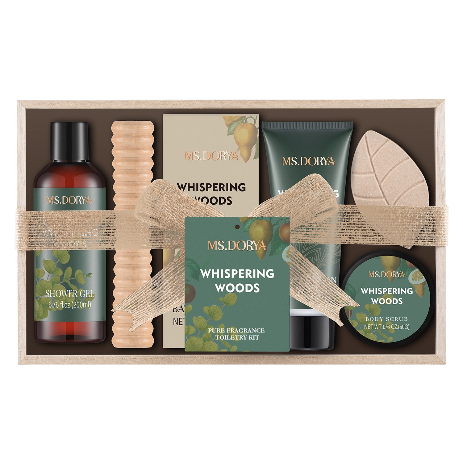 MS.DORYA Bath Gift Set for Women, Birthday Graduation Gifts for Her, 7 Pcs