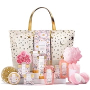 Bath Gift Sets for Women - 15 Pcs Daisy Dream Spa Gift Baskets for Her Relaxing, Beauty Birthday Gifts for Mom
