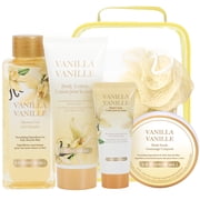 Bath Gift Sets for Women, 8 Pcs Vanilla Body Self Care Birthday Gifts for Mom, Beauty Gift Baskets for Her