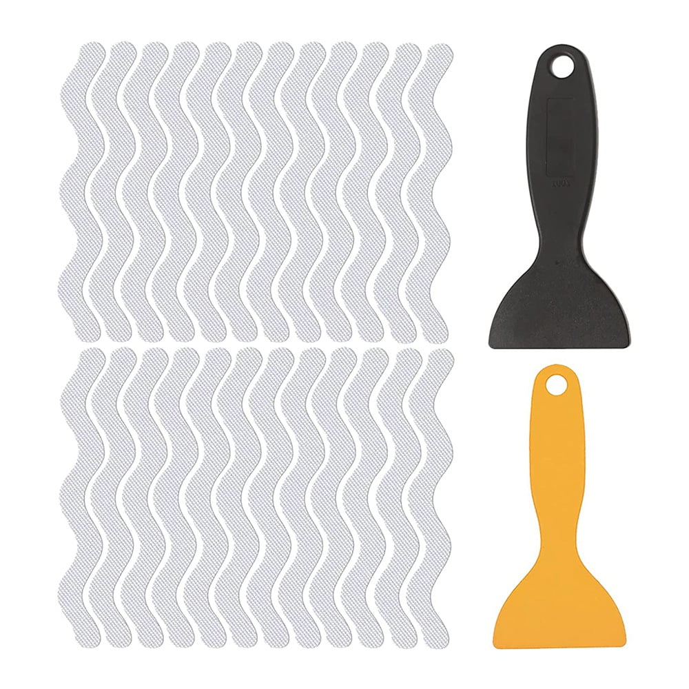 Bath Grip Stickers 24 Pcs AntiSlip Strips for Shower with 2 Pcs