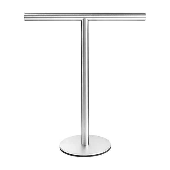 Bath Hand Towel Holder Standing, 13 Inch T-Shape Towel Bar Rack Stand, SUS304 Stainless Steel Brushed Finish,Tower Bar for Bathroom Kitchen Vanity Countertop, Silver