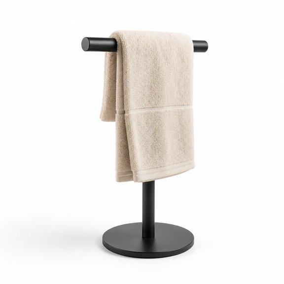Bath Hand Towel Holder Standing, 13 Inch T-Shape Towel Bar Rack Stand, Stainless Steel