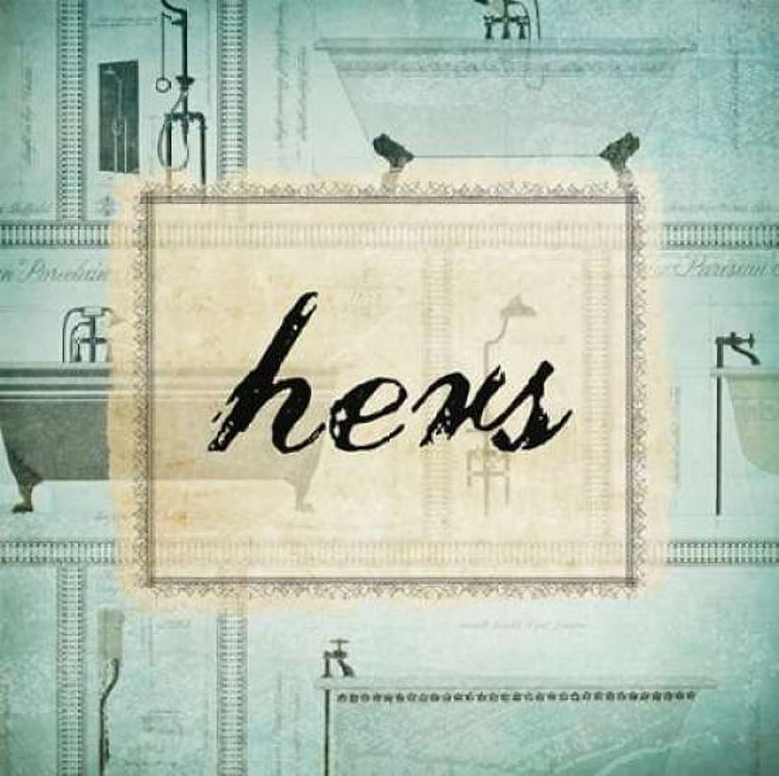 Bath Hers Canvas Art - Dallas Drotz (24 x 24)
