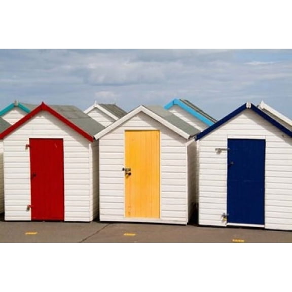 Bath Houses in Paignton Devon England Canvas Art - Bill Bachmann DanitaDelimont (18 x 12)