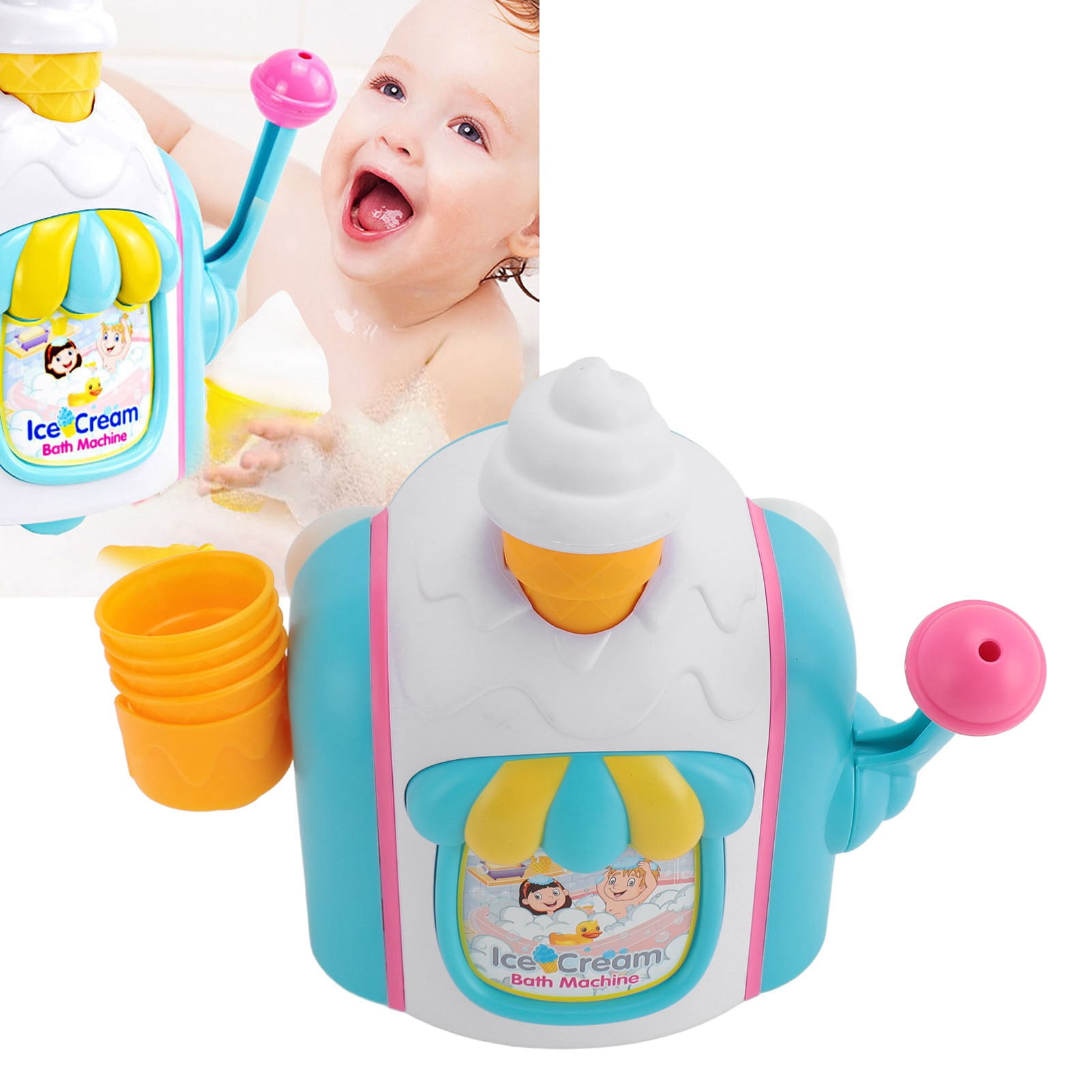 Bath Ice Cream Toy, Bubble Ice Cream Maker Plastic  For Girls For Toddlers