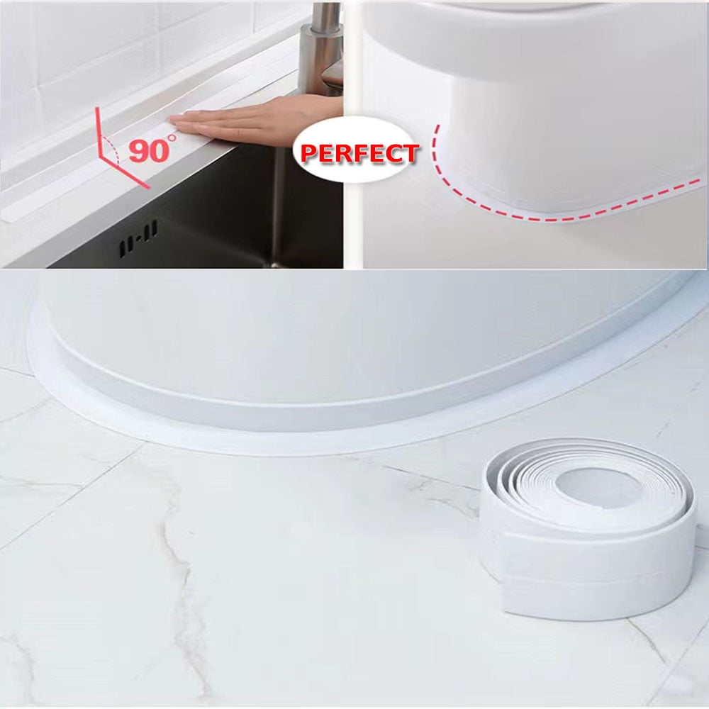 Bath & Kitchen Tape Seal, PVC Self Adhesive Bathtub and Wall Sealant