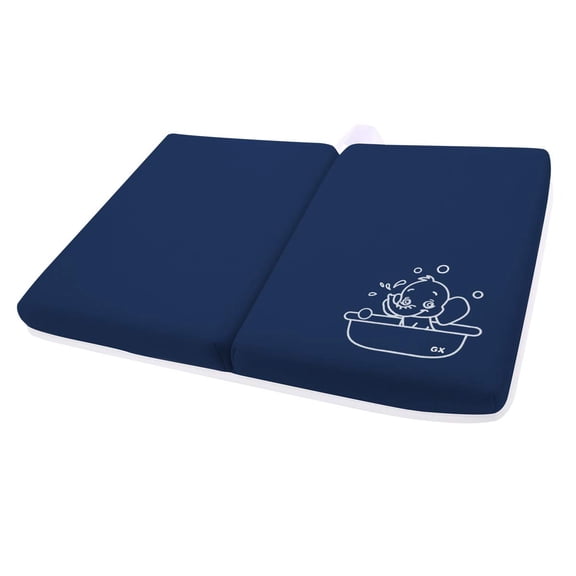 Bath Kneeler Pad - 1.5inch Thick Bath Kneeling Mat Non-Slip Rubber - Large Safety Bathtub Kneeling Pad for Baby Bathtime, Garden Work, Exercise - Foldable Child Bath Tub Mat for Parents - Royal Blue
