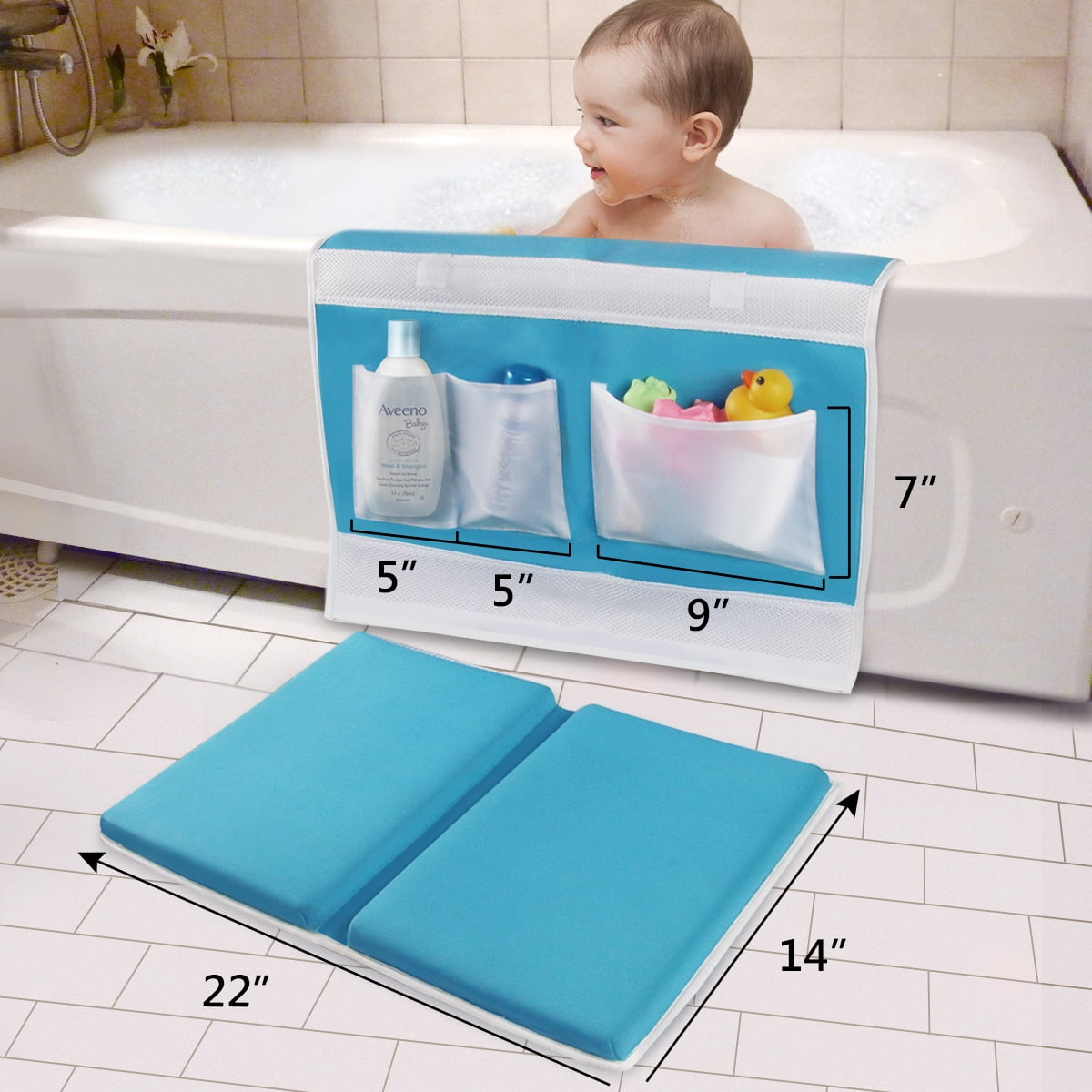 Bath Kneeler Pad Large Thick Safety Baby Bath Mat Kneeling Pad with