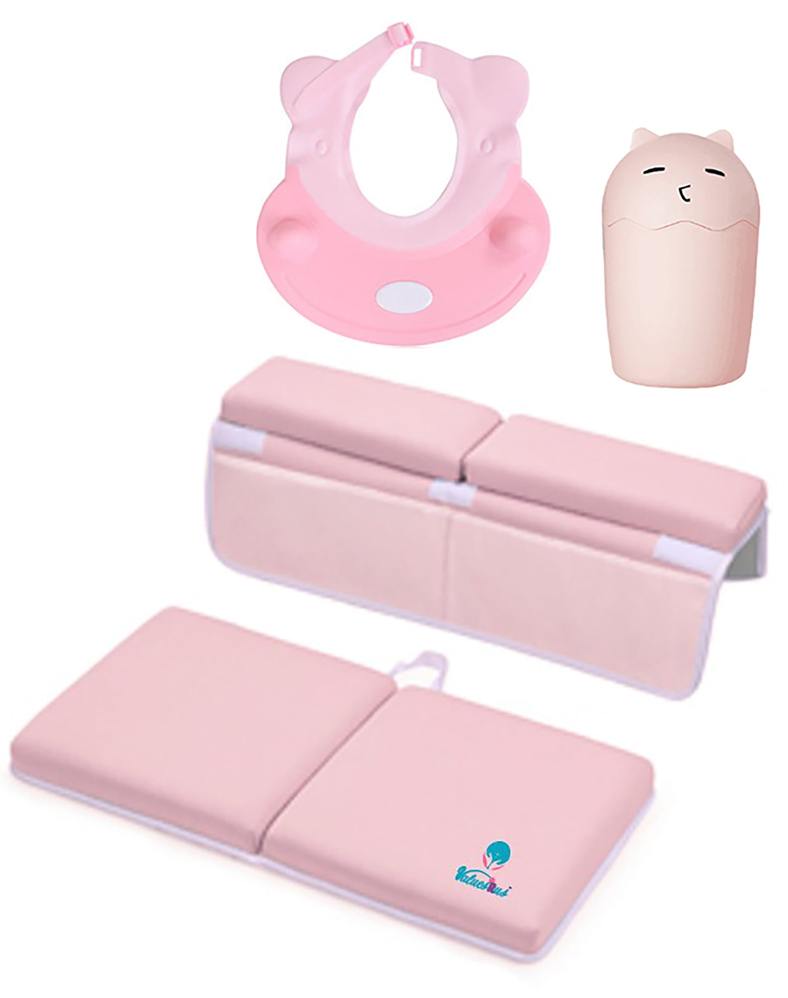 Bath Kneeler with Elbow Pads & Rinse Hat & Cup, 22" Set