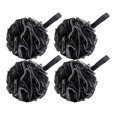 thumbnail image 1 of Bath Loofah Sponge, 4 Pack Black 60g Large Shower Mesh Ball Soft Pouf Body Scrubber, Exfoliate, Cleanse, Soothe Skin, 1 of 8