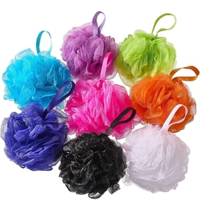 8 Pack Colorful Loofah Sponge Set Bath Scrubber for Body Quick Dry Shower Puff Men Women