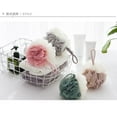 thumbnail image 1 of Bath Loofah Sponge, Exfoliating Mesh Shower Pouf 3 Pack, Soft PE Body Wash Scrubber with Hanging Ribbon for Quick Dry, Pink, 1 of 2