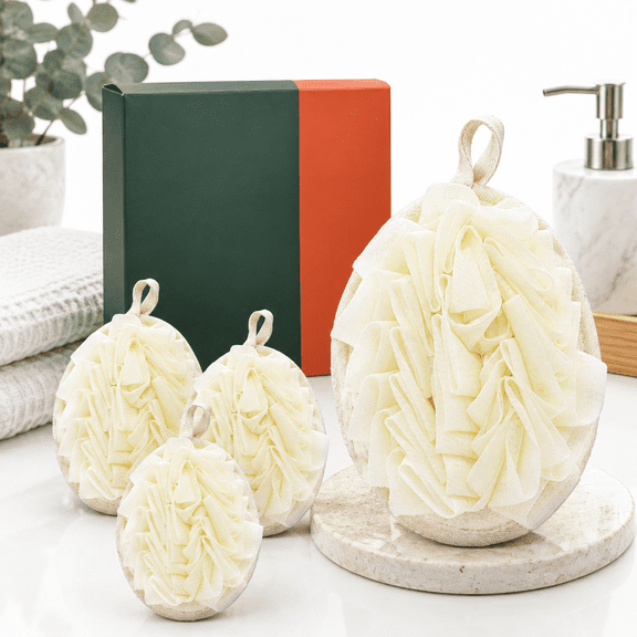 Bath Loofah Sponge For Shower Puff Pack