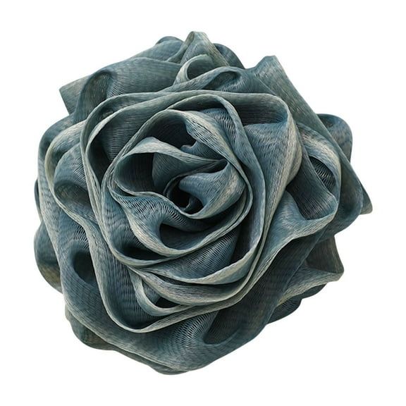 Bath Loofah Sponge Shower, Bath Sponge Shower, Body Wash Sponge Exfoliating Body Scrub, Elegant 4.7*4.7in Rose-Shaped Mesh Pouf Bath For Women And Girls (Navy)