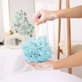thumbnail image 1 of Bath Loofah Sponge | Soft Non-Scattering Body Scrubber | Dual-Tone Rich Lather Mesh Pouf | Gentle Exfoliating Shower Accessory | Convenient Hanging Loop | 4.7x4.7in | 1 Pack, 1 of 8