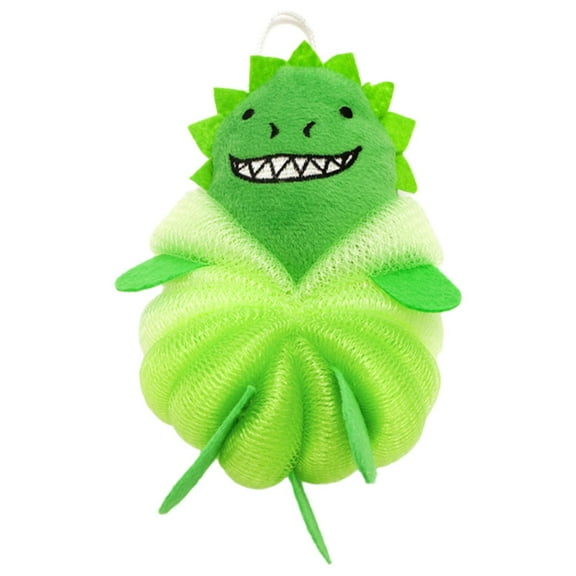 Bath Loofahs Kids Toddler Body Loofahs Cute Cartoon Kids Loofah Kid Bath Sponges Loofah Bath Pouf Body Scrubber Mesh Loofah Sponges for Children Shower Washing Exfoliating (Green Monster)