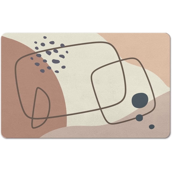 Bath Mat 17"x27" Bathroom Rug Mat Super Absorbent Quick Dry Rubber Backed Dirt Resistant Bath Rugs Mats for Bathroom Non Slip Diatomite Bath Mat