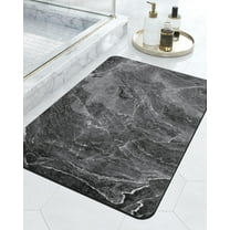 Bath Mat 17x32, Non Slip Quick Dry Rugs, Super Absorbent Ultra Thin Bathmat, Washable Rubber Mats for Shower Floor, in Front of Bathtub, Sink, Bathroom Accessories Decor, Light Grey