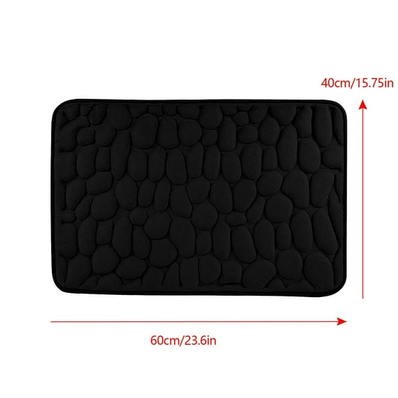 Bath Mat 40x60cm Absorbent Non- Bathroom Floor Rug for Shower Toilet and Vanity Area with Dry Feature and Soft for Barefoot Use