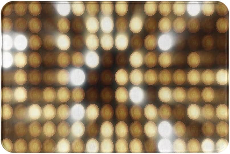 Bath Mat for Bathroom Flashing Lights Bulb Spotlight Flood Lights Vj ...