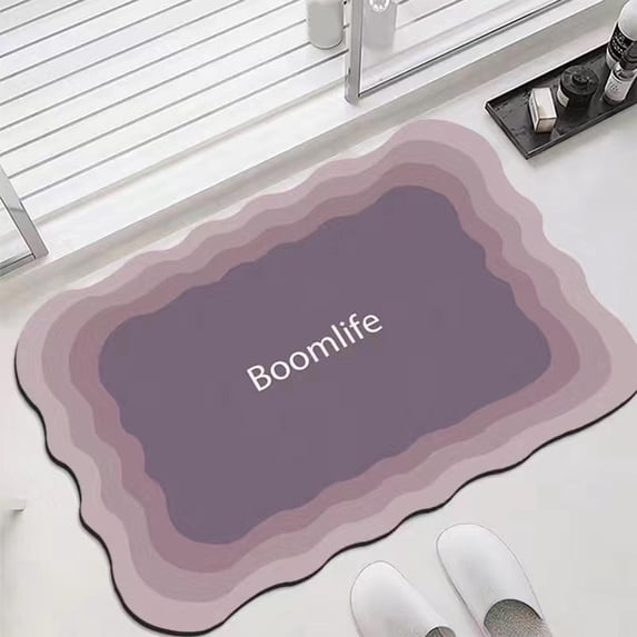 Bath Mat-Bathroom Mat Rug Non Slip Super Absorbent Stain Resistant Quick Dry Thin Bath Rug-Bath Mats for Bathroom Floor Bath Rug,16X24 in