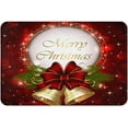 thumbnail image 1 of Bath Mat for Bathroom Merry Christmas Bell Snowflake Rugs Shower Mats Memory Foam Rug Non Slip Floor Small Carpet Soft Light Absorbent Washable for Home Hotel Decor 15.7 X 23.6 inch, 1 of 6